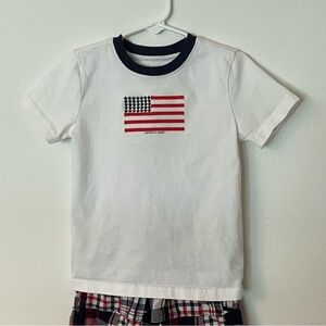 Janie & Jack Toddler Boys Flag Shirt Size 3